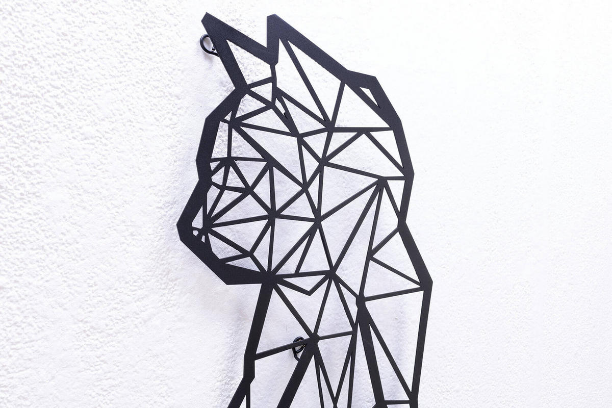 WANDDEKO Schwarz 87/61 cm - Schwarz, Metall (2.15/61/2cm) - KUNSTLOFT