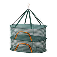 TROCKENNETZ - Dunkelgrün, Kunststoff/Textil (60/78/40cm) - Relaxdays