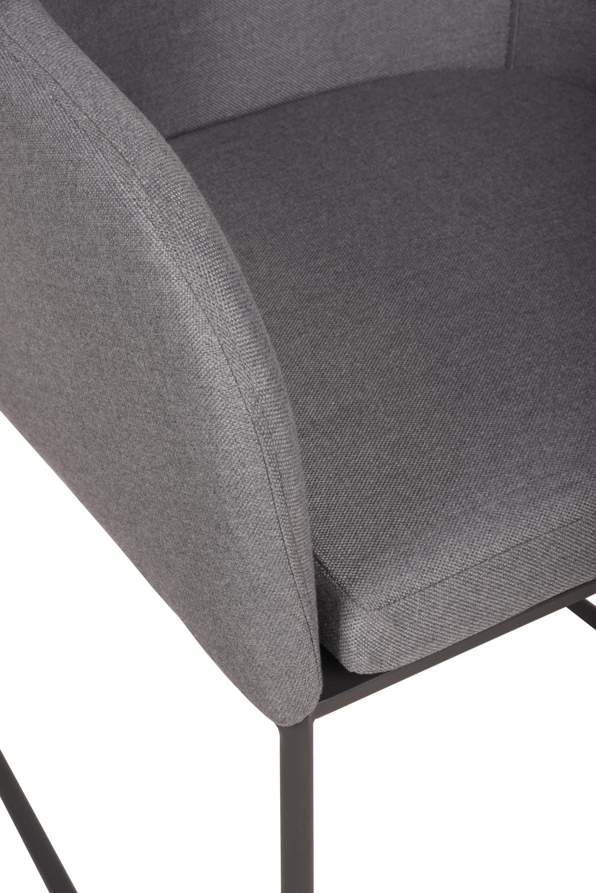 GARTENSTUHL 2er Set Karin mit Kufengestell Gartenstühle - Anthrazit, Metall (56/82/62cm) - DELUKE