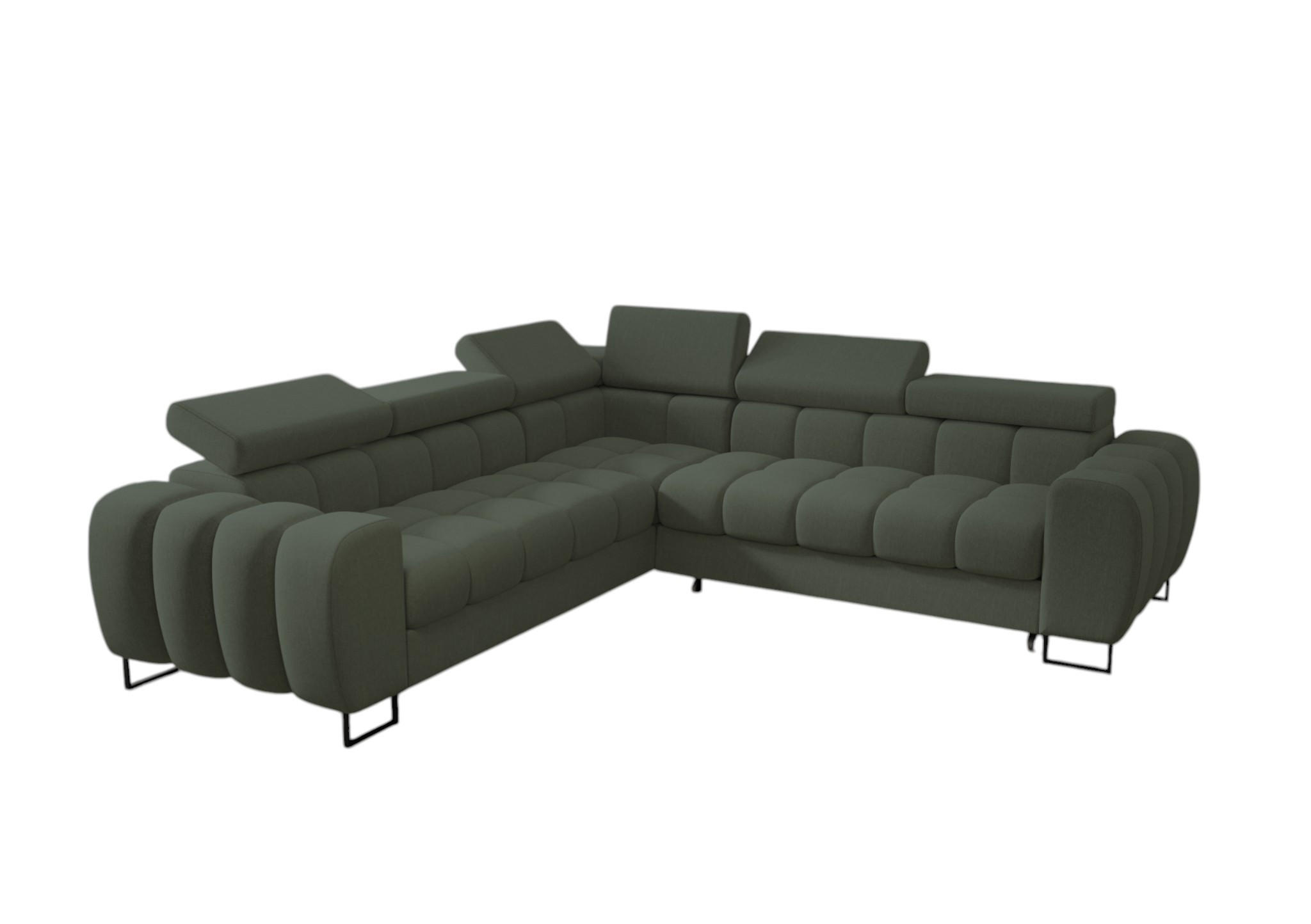 ECKSOFA Bastien Mit Schlaffunktion - Grün, Holzwerkstoff/Textil (260/260cm) - Fun Möbel