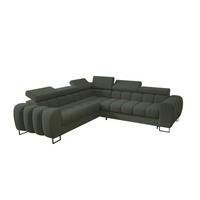 ECKSOFA Bastien Mit Schlaffunktion - Grün, Holzwerkstoff/Textil (260/260cm) - Fun Möbel