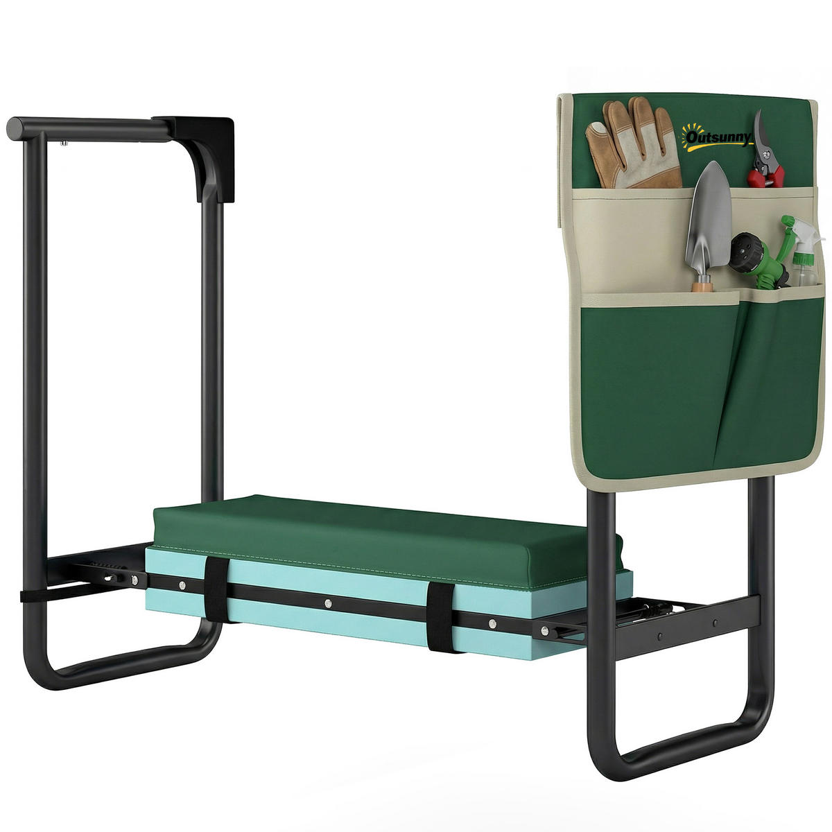 KNIEBANK DE-10271 mit Sitzfunktion, dick gepolstert Grün - Grün, Metall (29/50/60.5cm) - ComfortXL