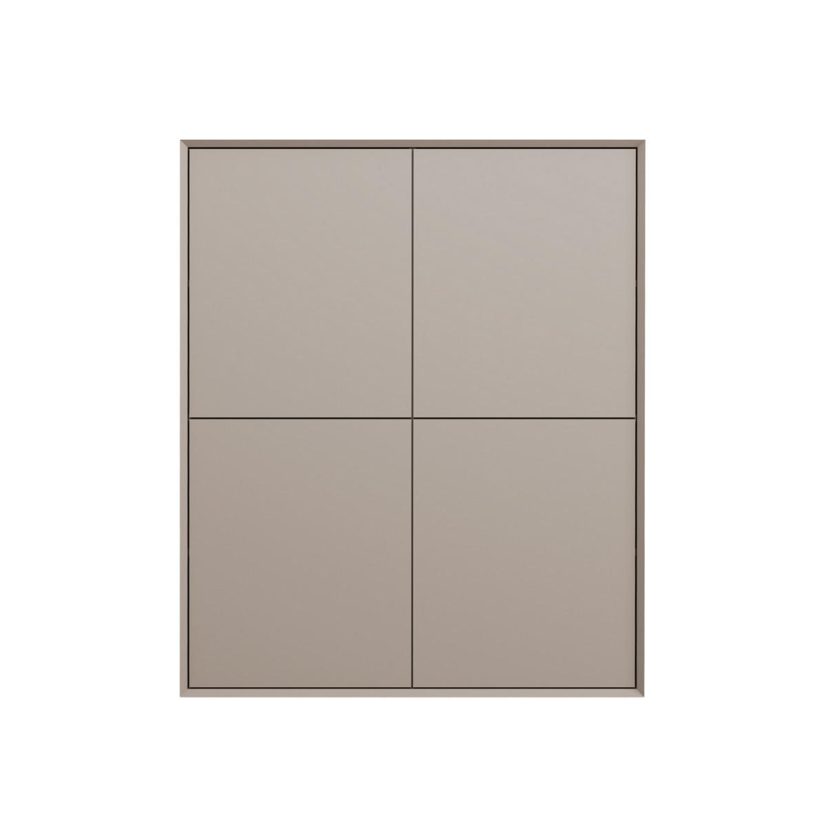 SIDEBOARD HOCH 4 türen 43/120/43 cm - Sandfarben, Holzwerkstoff (43/120/46.5cm) - Calicosy