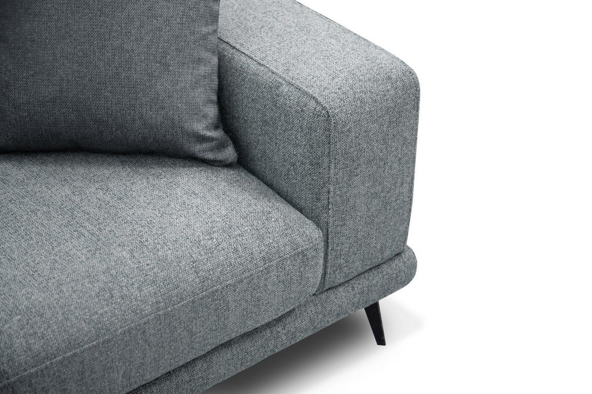 ECKSOFA MEDIOLANE 5-Sitzer, silberfarben - Silberfarben, Holzwerkstoff/Textil (219/282cm) - Courtois Laville