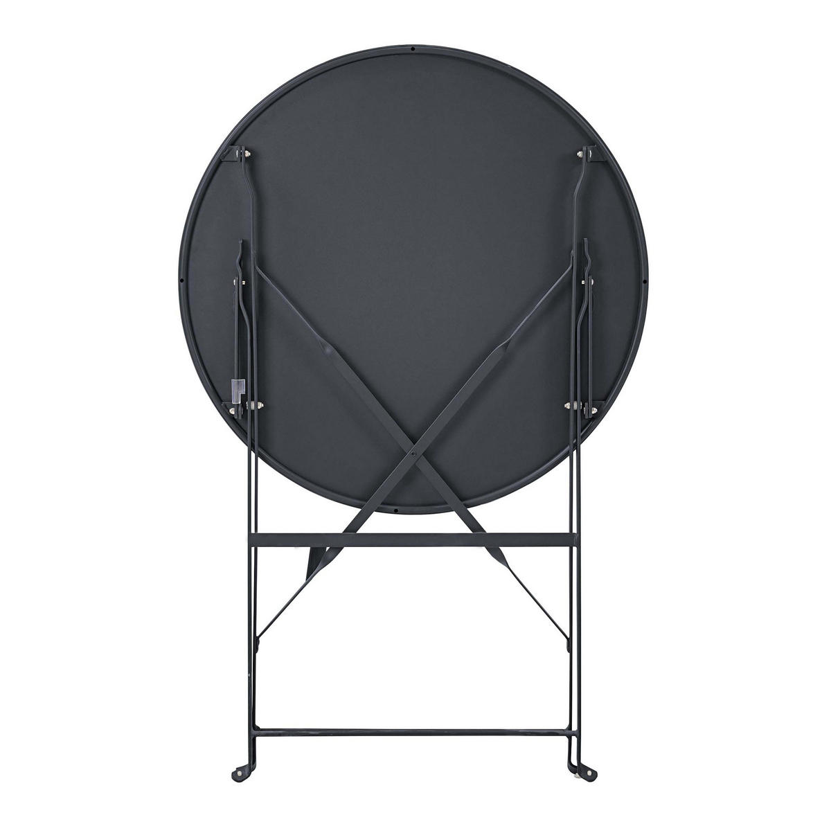 GARTENTISCH klappbar, Grau - Grau, Metall (60/60/72cm) - Oviala