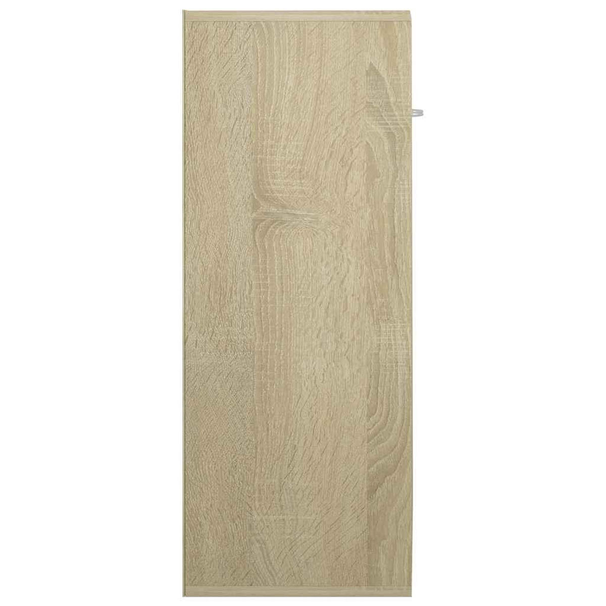 SIDEBOARD mit 2 Türen 60/30/75 cm aus Holzwerkstoff Sonoma-Eiche Dekor - Silberfarben/Sonoma Eiche, Holz/Metall (60/75/30cm) - vidaXL