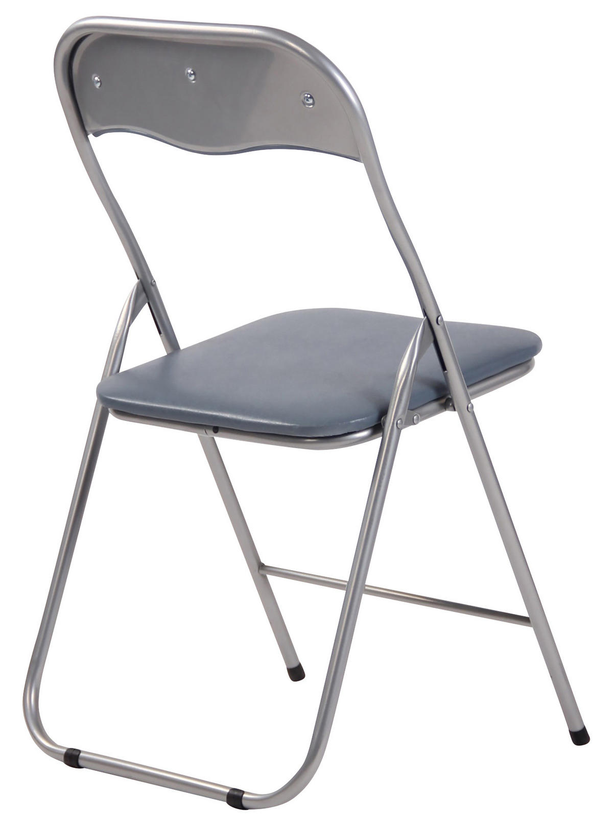 KLAPPSTUHL 2er Set Kunststoff grau/silber - Silberfarben/Grau, Kunststoff/Textil (45/78/45cm) - CLP