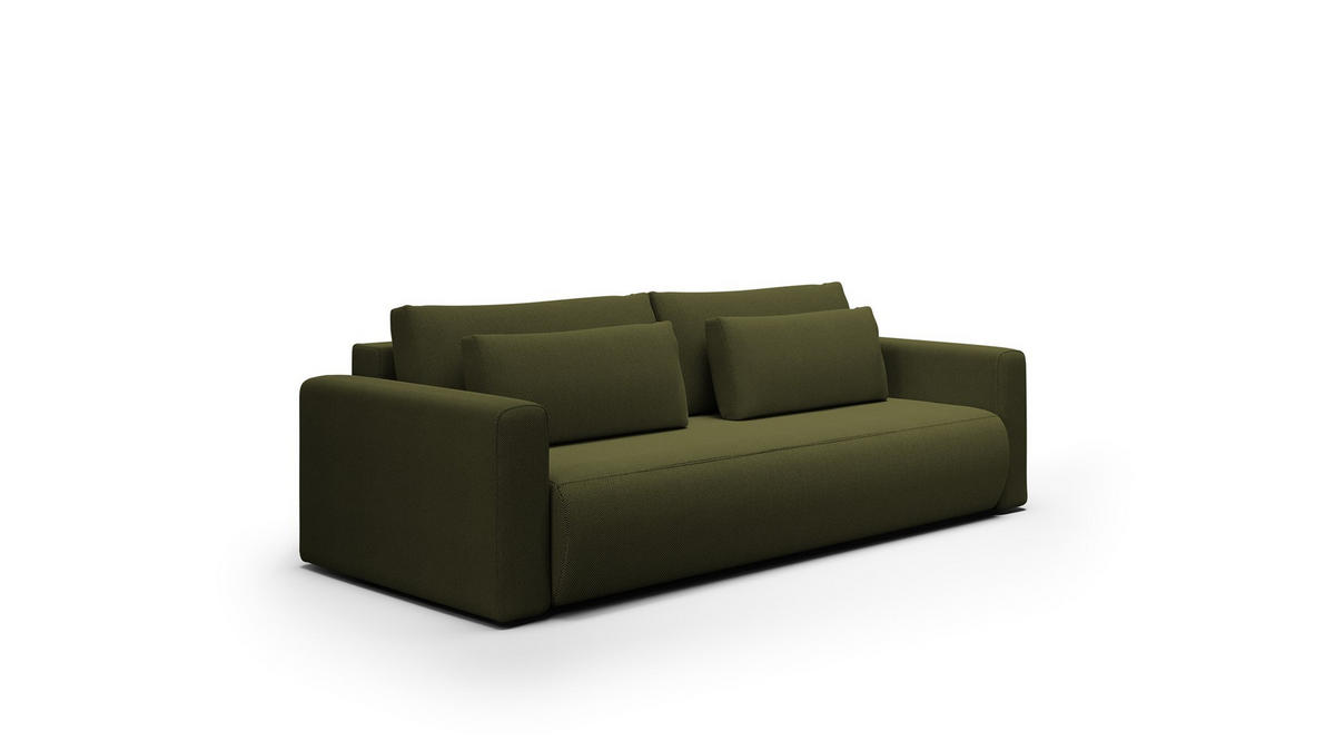 SOFA Schlafsofa Chaira - Grün, Holzwerkstoff/Textil (238/85/103cm) - Fun Möbel