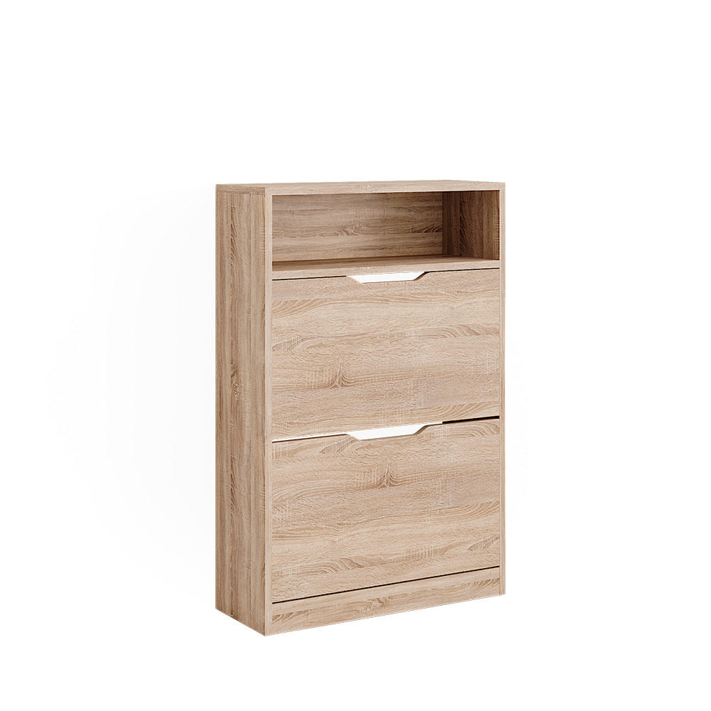 SCHUHKIPPER Luca Sonoma 59 x 89.5 cm mit 2 Fächern - Sonoma Eiche, Holzwerkstoff (59/89.5/22cm) - Vicco