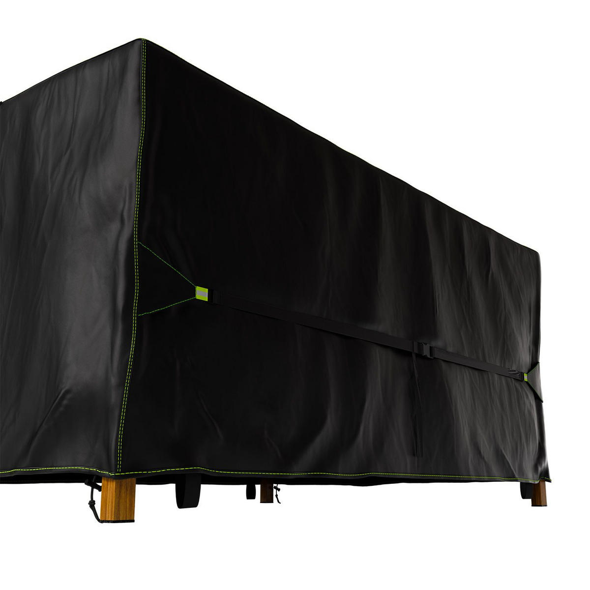 GARTENMÖBELABDECKUNG CoverSafe Pro schwarz - Schwarz, Kunststoff (120/75/118cm) - Juskys
