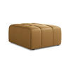 POUF Kunstleder Braun - Cognac/Schwarz, Holzwerkstoff/Kunststoff (75/41/90cm) - Makamii