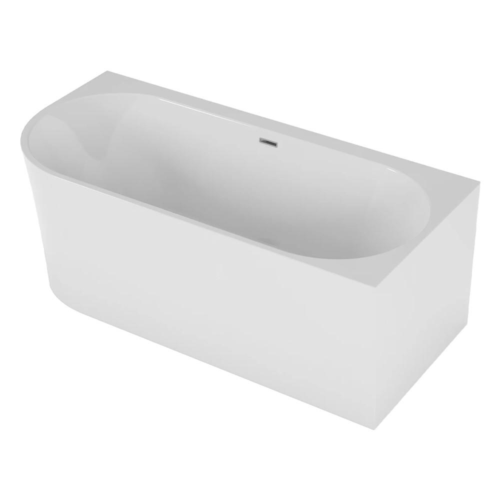 ECKBADEWANNE alva rechts freistehend 170x80 cm, Set mit Klick-Klack-Ablauf - Weiß, Kunststoff (80/58/170cm) - bad land