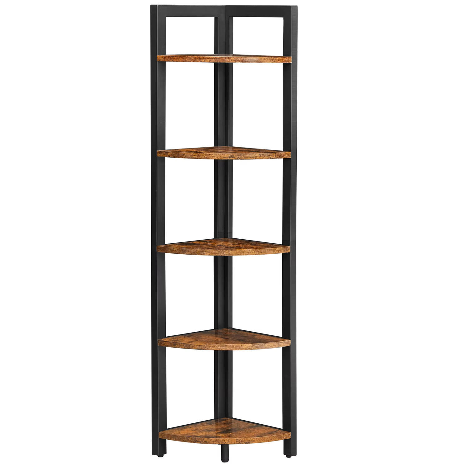 ECKREGAL 5 Ablagen in Holzoptik & Metall - Braun, Holz (30/150/30cm) - Kaket