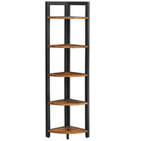ECKREGAL 5 Ablagen in Holzoptik & Metall - Braun, Holz (30/150/30cm) - Kaket