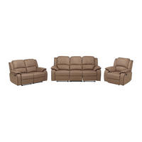 COUCHGARNITUR mit Sessel - 6 Personen - Stoff, Stoff - Taupe - HERNANI - Taupe, Textil (210/99/96cm) - Vente-Unique