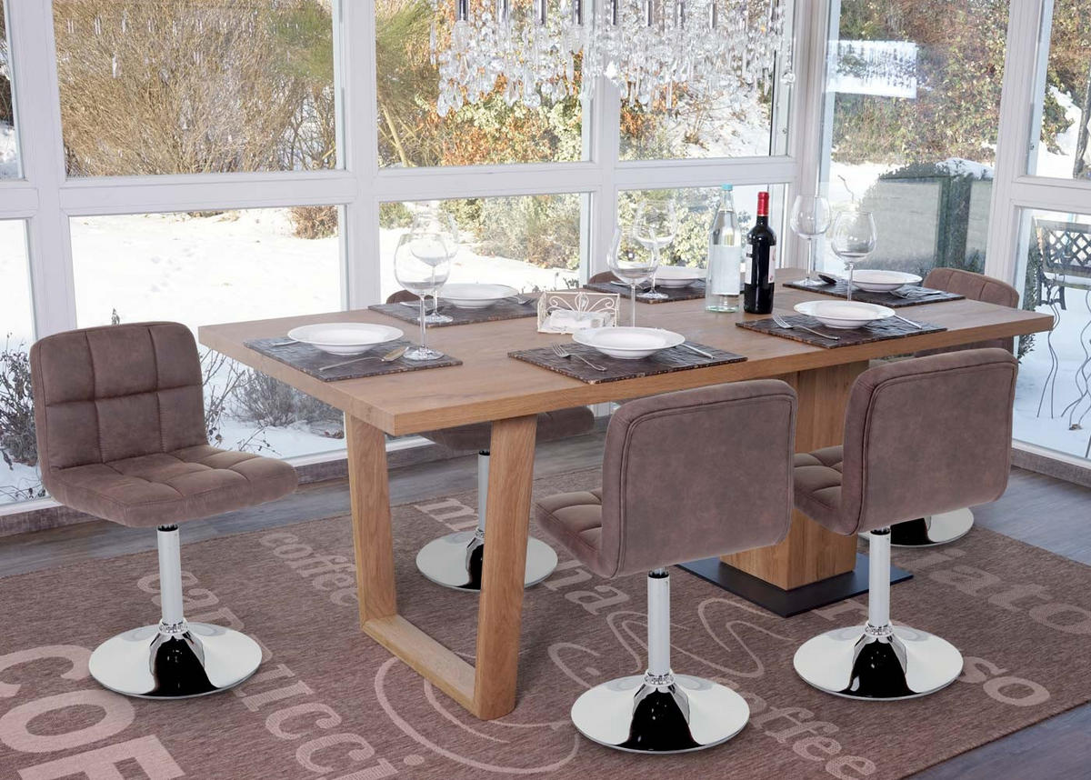 ESSZIMMERSTUHL Dunkelbraun 6er-Set - Dunkelbraun, Textil (45/78/48cm) - MCW