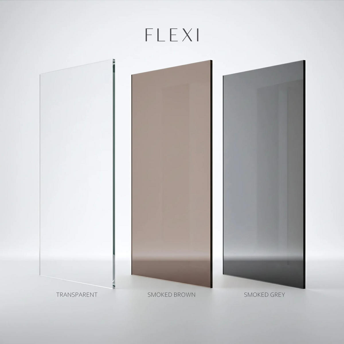 DUSCHWAND Rea Flexi Transparent / Chrome 80 - Chromfarben, Glas (120/80/195cm) - REA