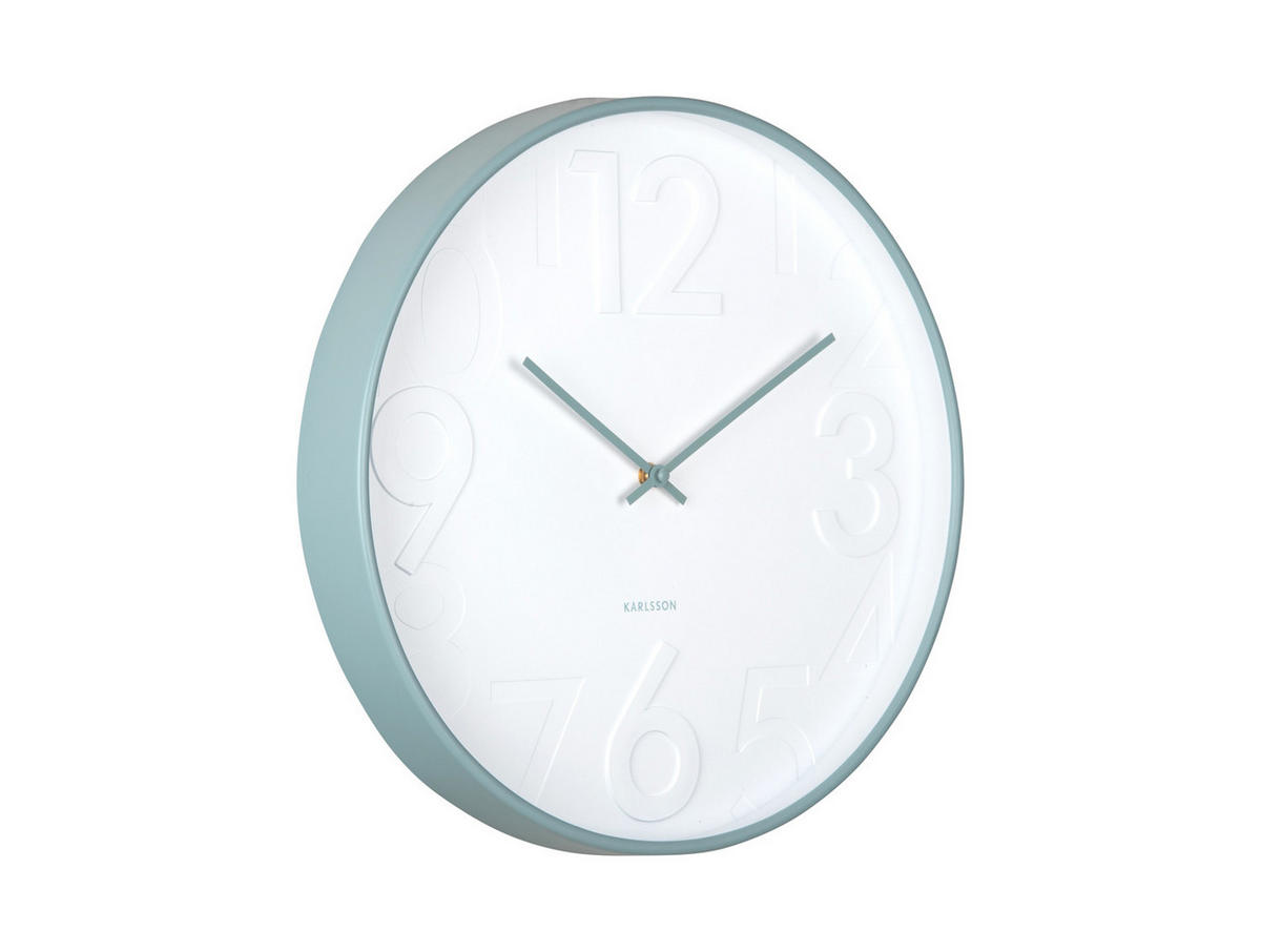 WANDUHR Ayuno Ø40 cm - Blau, Kunststoff (40/5/40cm) - Karlsson