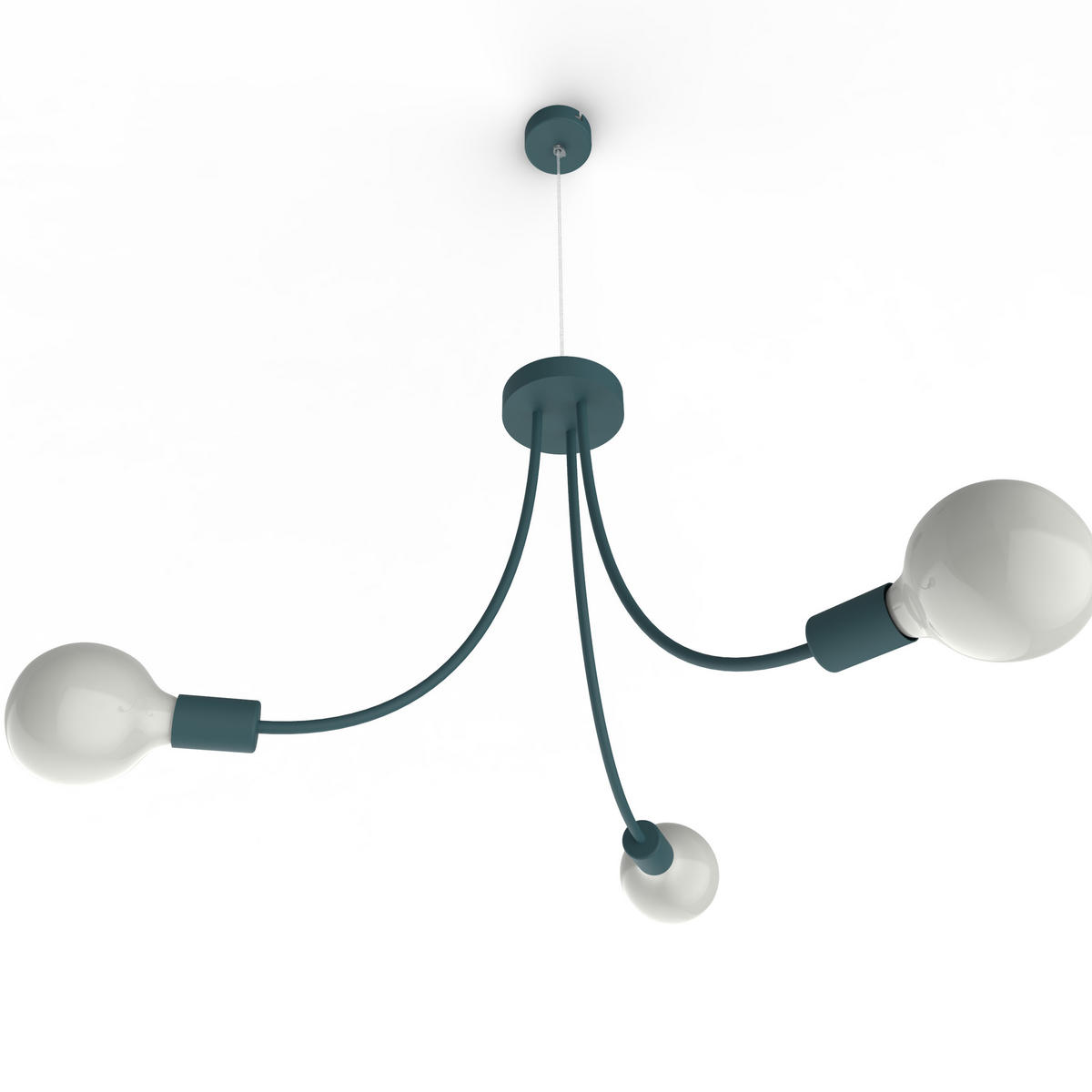 HÄNGELEUCHTE - Blau, Metall (60/60/40cm) - Lumicom