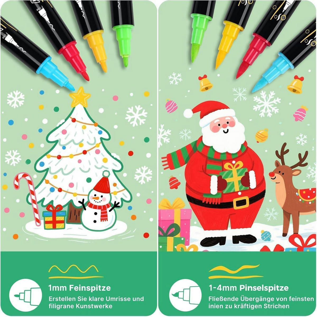 ACRYLSTIFTE Set 120 Farben Doppelspitze - Multicolor, Kunststoff (10/10/15cm)