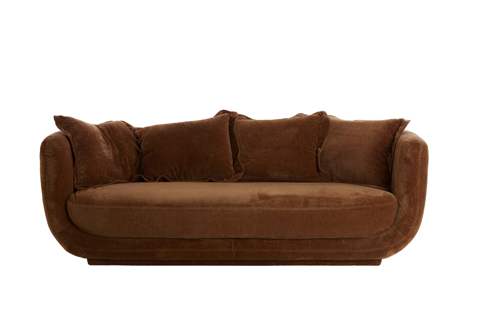 BANK Braila Grün 236/105/80 cm - Braun, Holz (105/80/236cm) - Light & Living