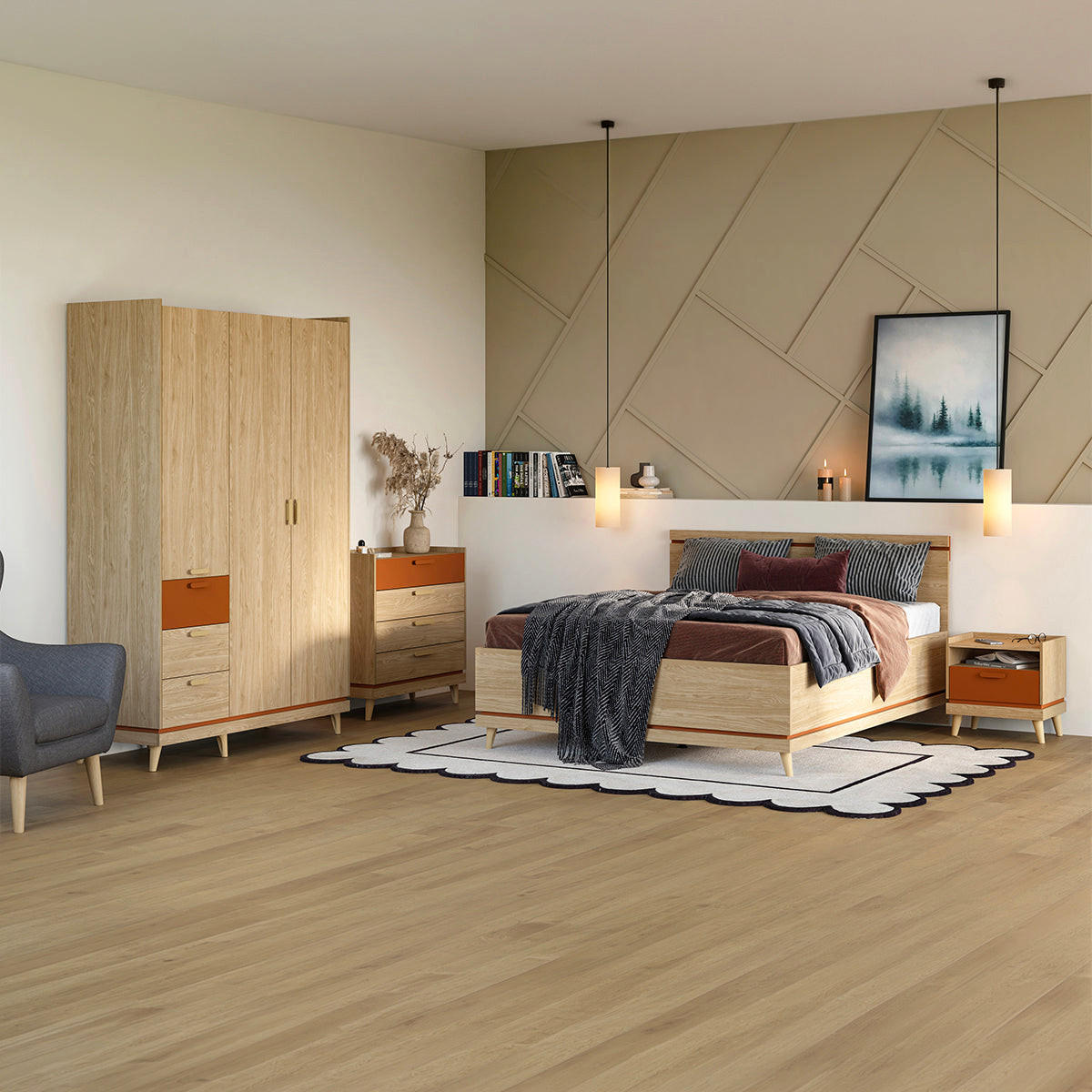 KOMODA Sandy Les - rjava, leseni material (90/90/40cm) - Petits-meubles