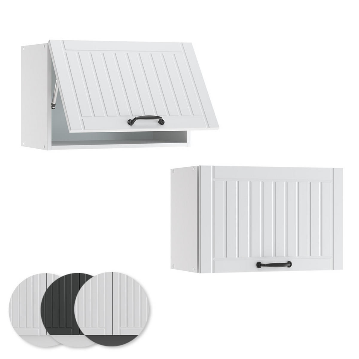 HÄNGESCHRANK Fame-Line Weiß Landhaus 60 cm Flach - Weiß, Holzwerkstoff (60/40/34.1cm) - Vicco