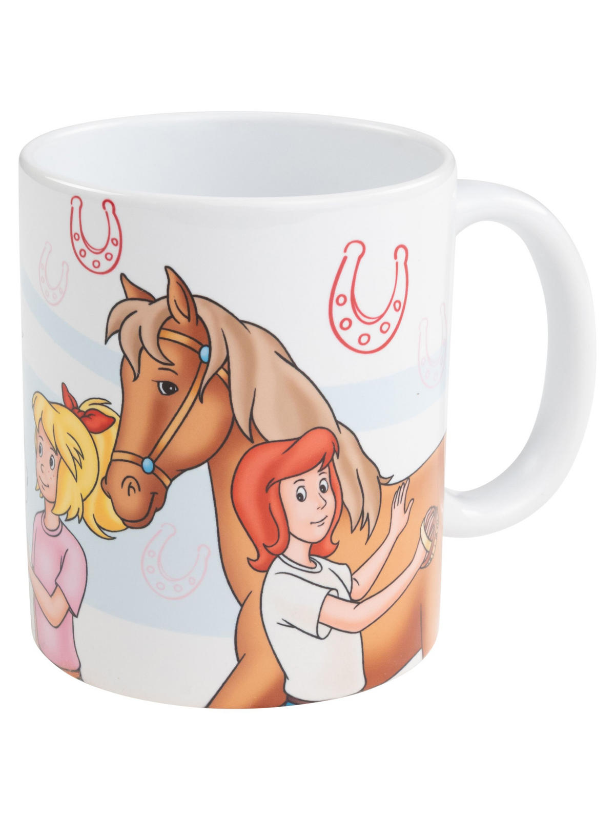BECHER Bibi & Tina Hufeisen Weiß 320 ml - Weiß, Keramik (0.32L) - United Labels