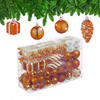 72-TLG.WEIHNACHTSKUGELN-SET - Orange, Kunststoff (38/24/12cm) - Relaxdays