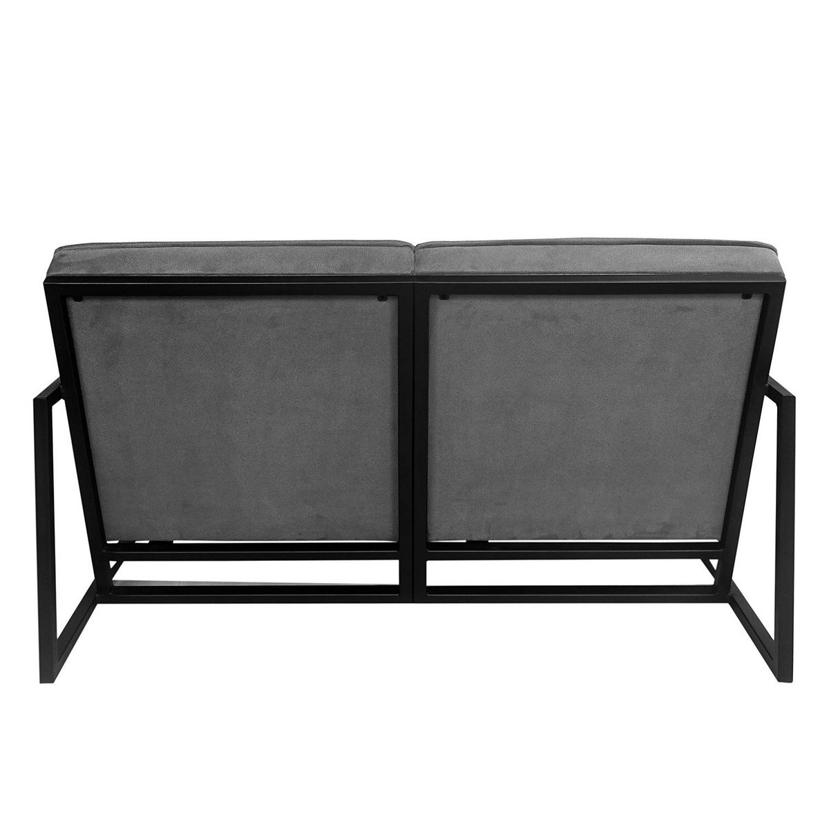 2-SITZER SOFA - Strukturstoff - Grau, Textil (125/74/82cm) - home24