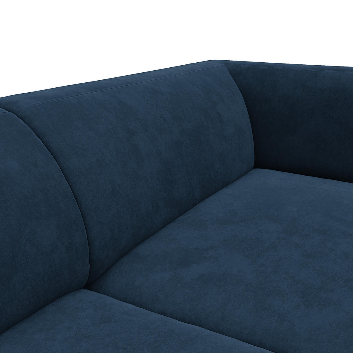 3-SITZER SOFA - Schwarz/Dunkelblau, Textil/Metall (205/74/88cm) - home24