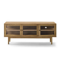 TV-ELEMENT Eiche massiv - Eichefarben/Braun, Holz/Holzwerkstoff (137/55/40cm) - Furnhouse