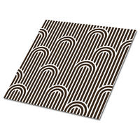 FLIESENAUFKLEBER 9 Stück 30x30 cm selbstklebend Abstrakte Linien - Schwarz, Textil (30/1.6/30cm) - TULUP