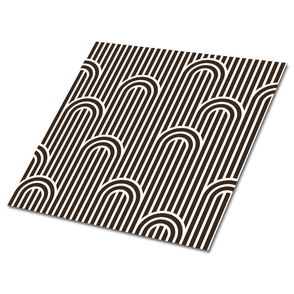 FLIESENAUFKLEBER 9 Stück 30x30 cm selbstklebend Abstrakte Linien - Schwarz, Textil (30/1.6/30cm) - TULUP