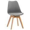 ESSZIMMERSTUHL Lines, grau - Naturfarben/Grau, Holz/Textil (49/83/50cm) - TPFLiving