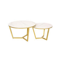 COUCHTISCH MODIG Weiß 80x80x45 cm - Weiß, Stein (80/80/45cm) - FURNLUX