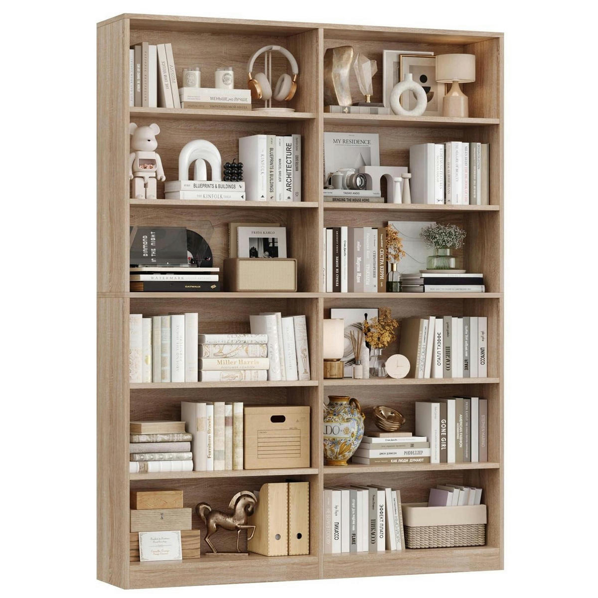 BÜCHERREGAL 120 x 30 x 188,7 cm Eiche - Braun, Holzwerkstoff (120/188.7/30cm)