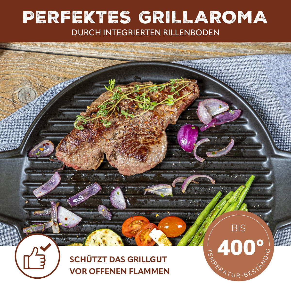 GRILLPFANNE, schwarz, Steingut - Schwarz, Keramik (38/2.5/21.5cm) - bremermann