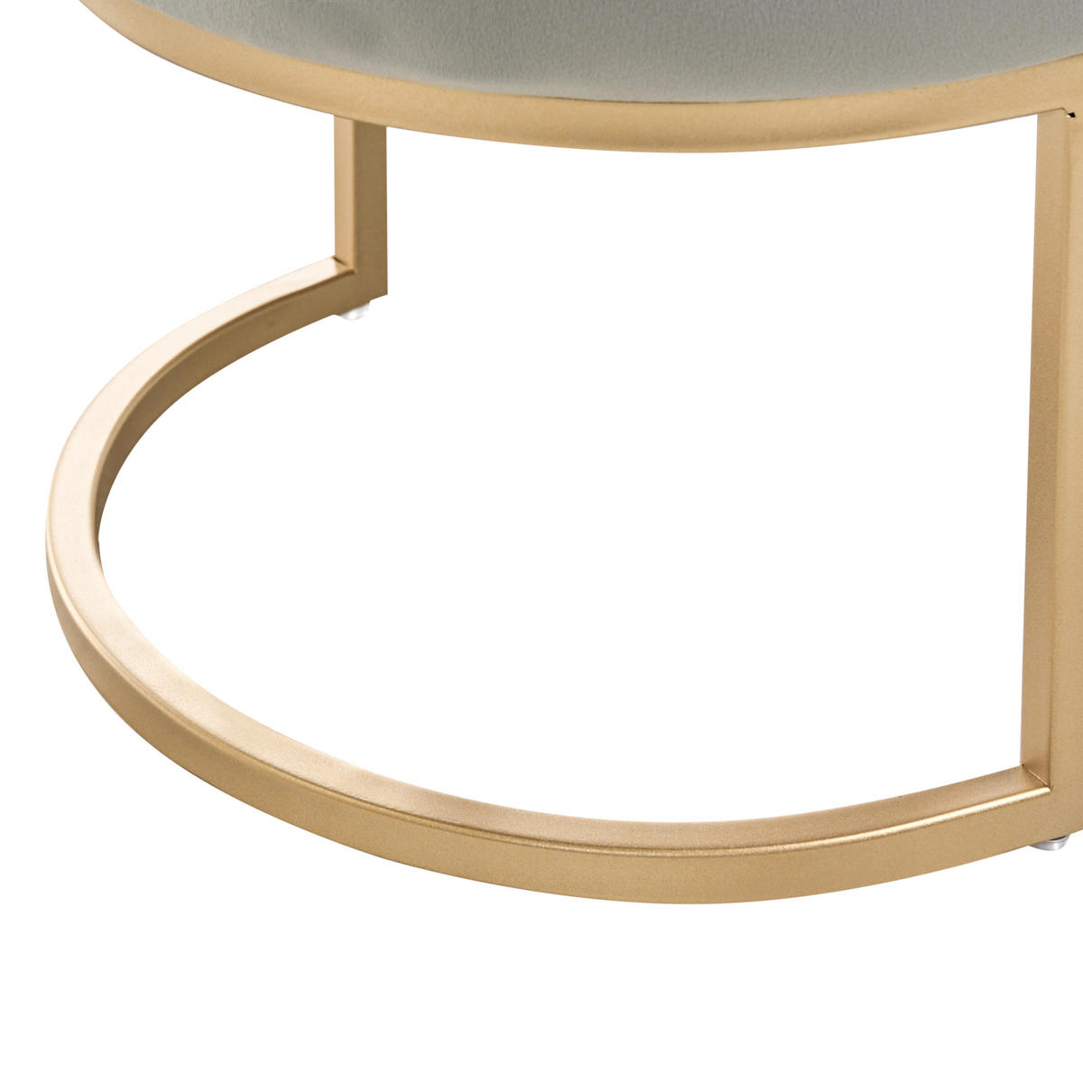 BANK Hellgrau Milry - Goldfarben/Hellgrau, Textil (104/40/40cm) - Beliani