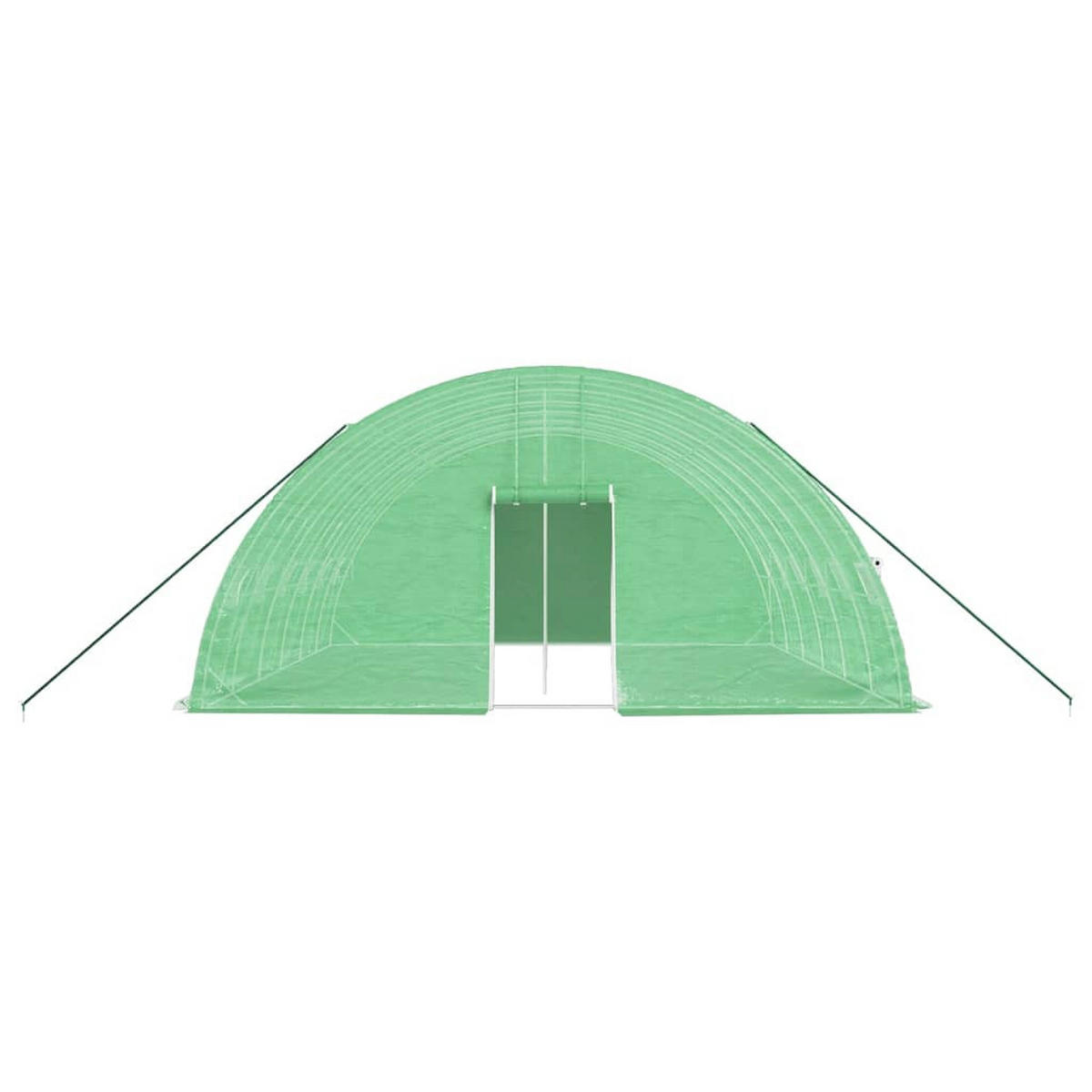 GEWÄCHSHAUS mit Stahlrahmen Grün 36 m² 6x6x2,85 m - Grün, Kunststoff (6/2.85/600cm)