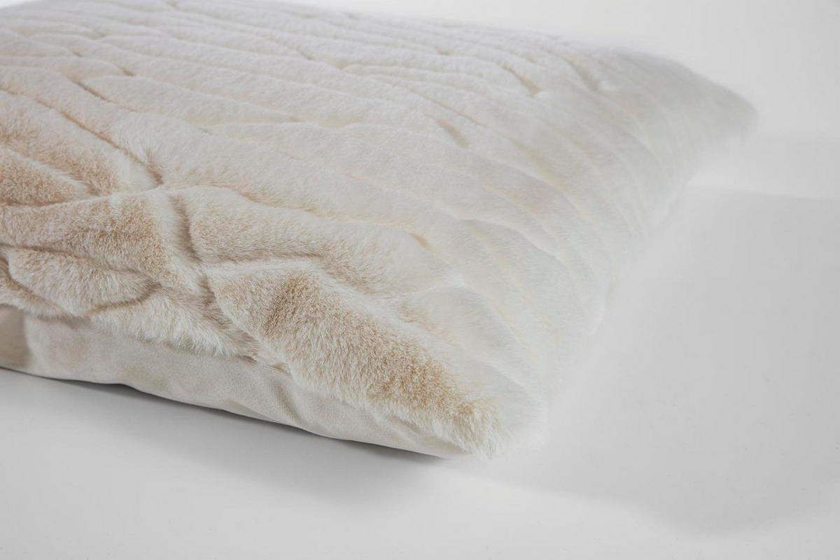 KISSENHÜLLE SKINS Nerz - Weiß, Textil (40/40cm) - Magma Heimtexx