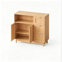 SIDEBOARD aus MDF und Spanplatte 90x35x80 cm in Holzoptik mit 3 Schubladen - Eichefarben, Holzwerkstoff (90/80/35cm) - IVMEU