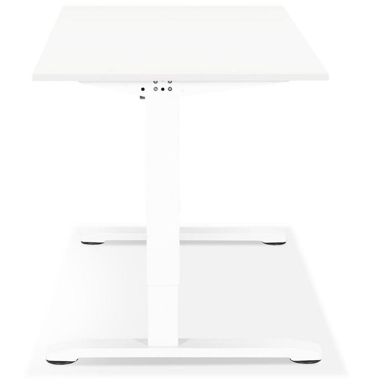 SCHREIBTISCH Höhenverstellbar Ergonomisch Design PELANO, Weiß 140x70x86,2 cm - Weiß, Holz/Metall (70/140/86cm) - KADIMA DESIGN
