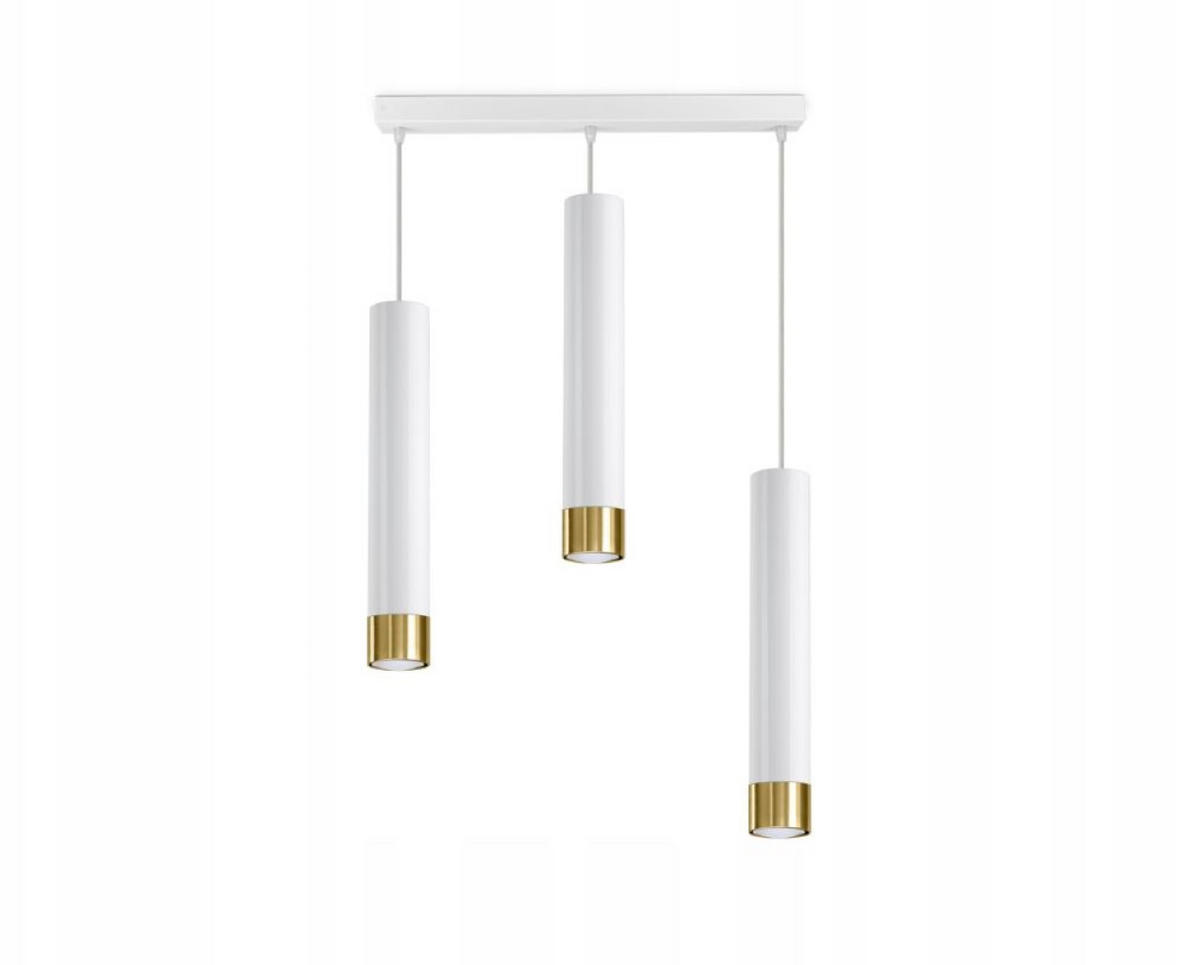 PENDELLEUCHTE Mialno Tube - Goldfarben/Weiß, Metall (8/50/100cm) - kiki design