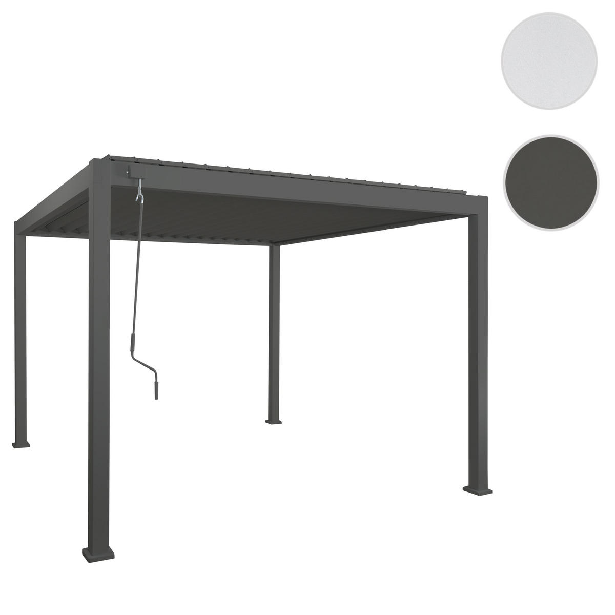 PERGOLA Anthrazit - Anthrazit, Metall (308/230/308cm) - MCW