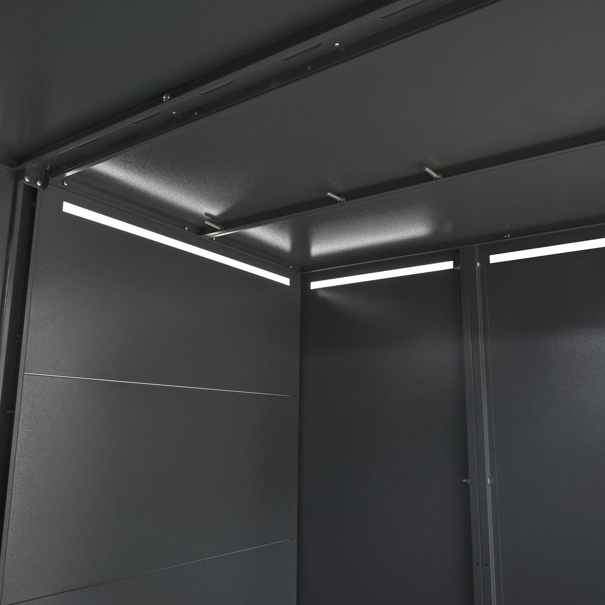 MÜLLTONNENBOX Mit Pflanztrog Holzoptik/Grau - Braun, Metall (132/124.5/80cm) - ComfortXL