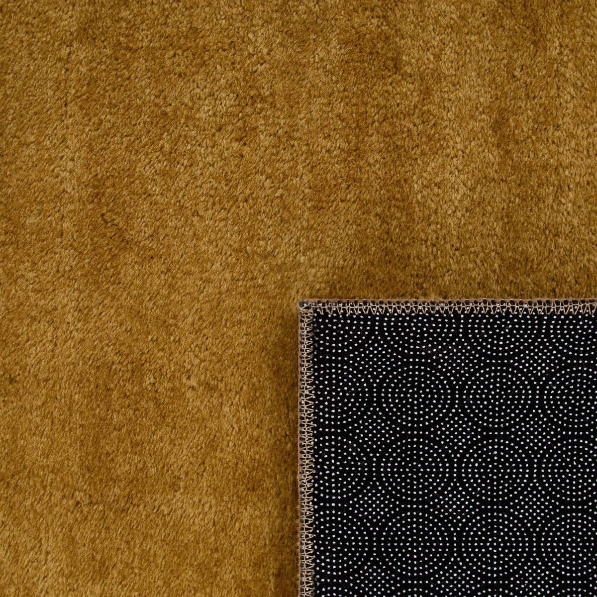 TEPPICH Kurzflor waschbar Unifarben Wohnzimmer schmutzabweisend Senf Rechteckig 120x170 - Gelb, Textil (120/170cm) - KADIMA DESIGN