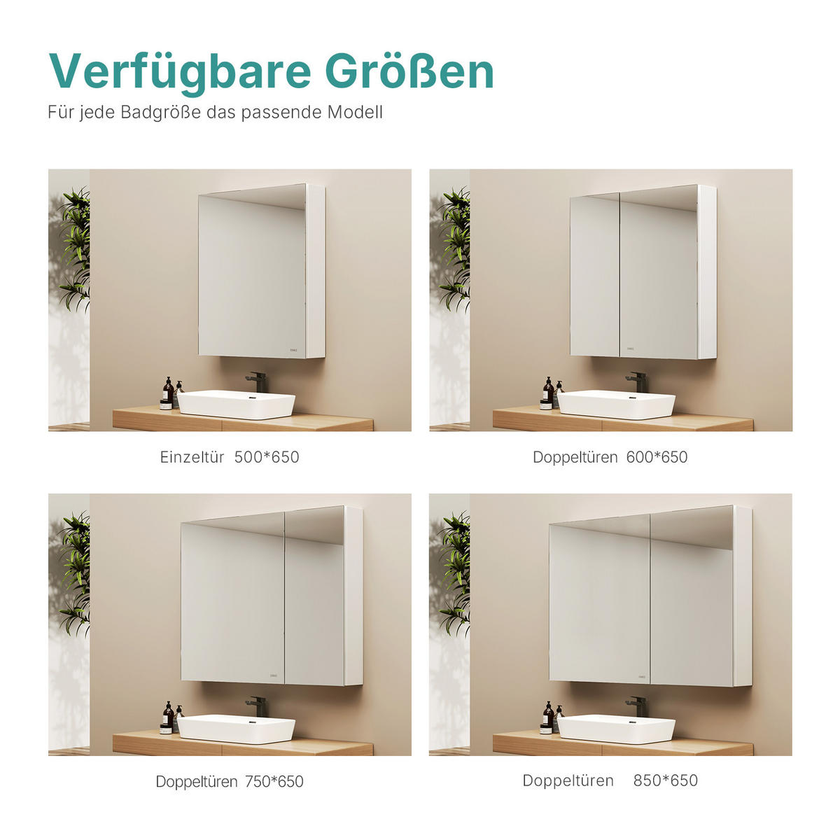 SPIEGELSCHRANK Weiß 65/50/14,5 cm - Weiß, Metall (50/65/65cm) - EMKE