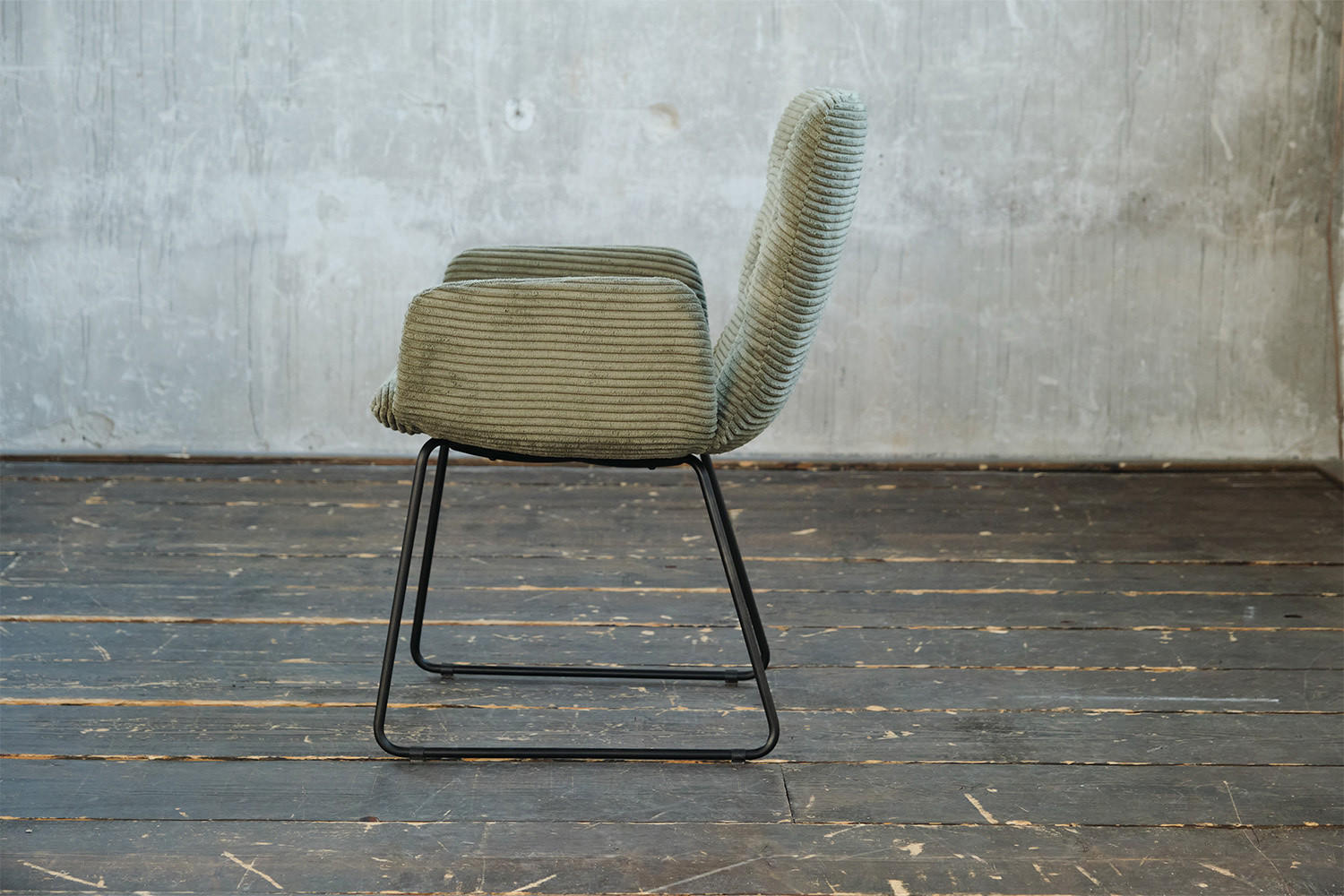 STUHL NEW CHARME Grün Cord - Grün, Textil (59/87/66cm) - KAWOLA