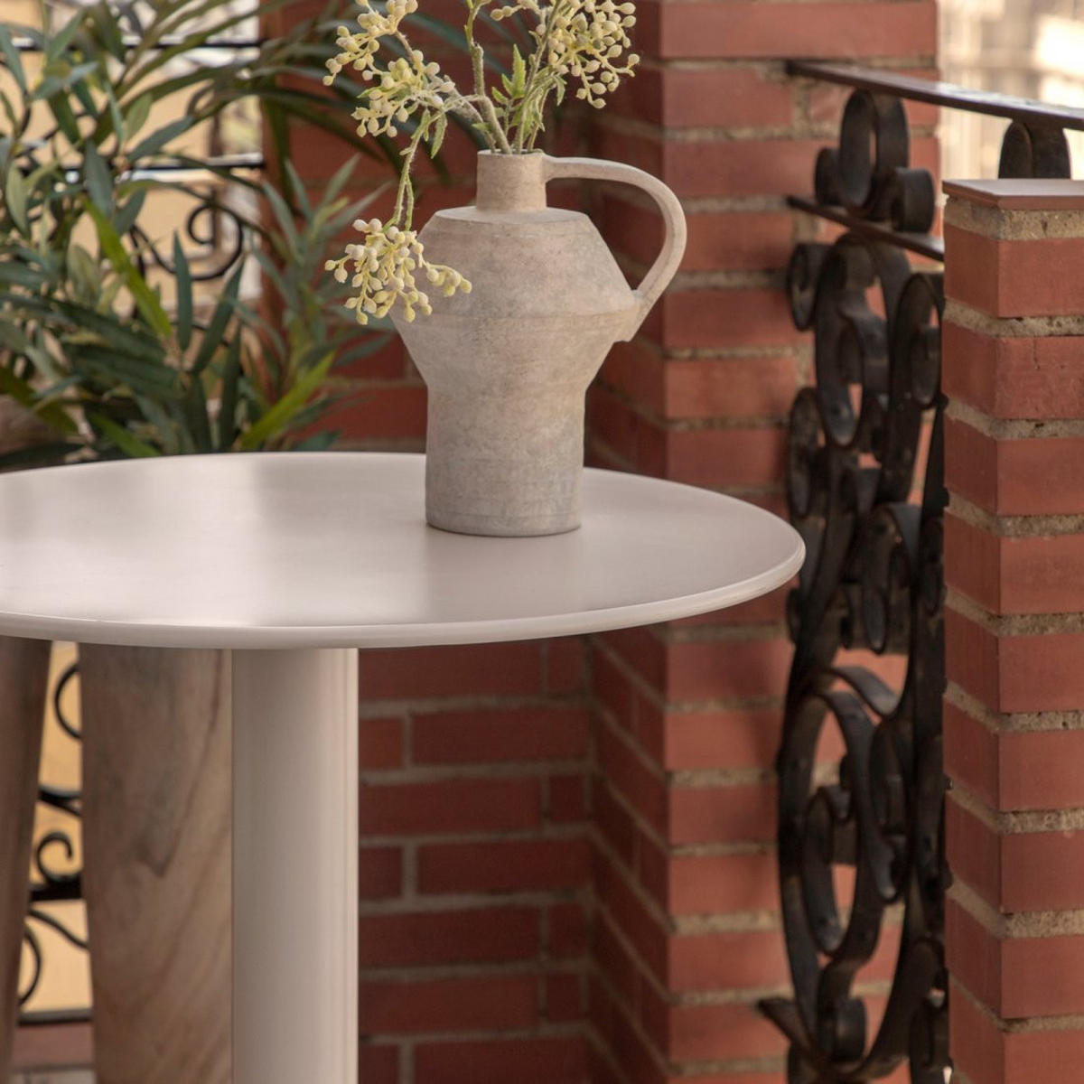 ESSTISCH Thule Beige 60 cm x 76 cm - Beige, Metall (60/60/76cm) - Klast Home